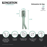 Trimscape K801 Dishwasher Air Gap with Plastic Cover, Polished Chrome
