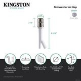 Trimscape K811SN Dishwasher Air Gap with Brass Cover, Brushed Nickel