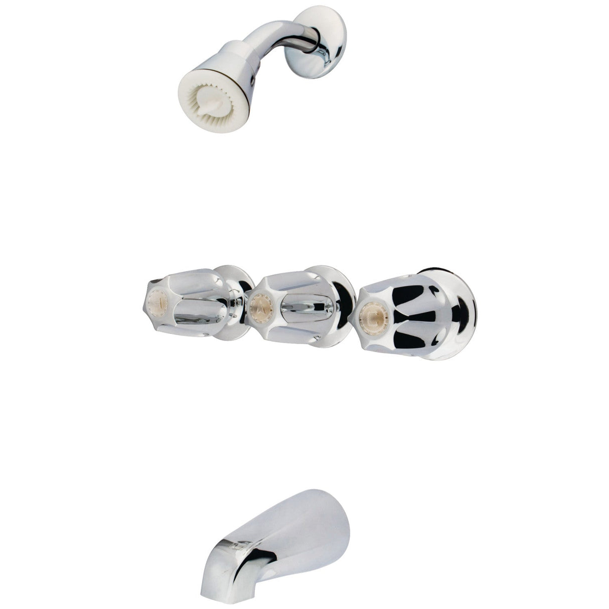 K8306-2 Three-Handle 5-Hole Wall Mount Tub and Shower Faucet Trim Only, Polished Chrome