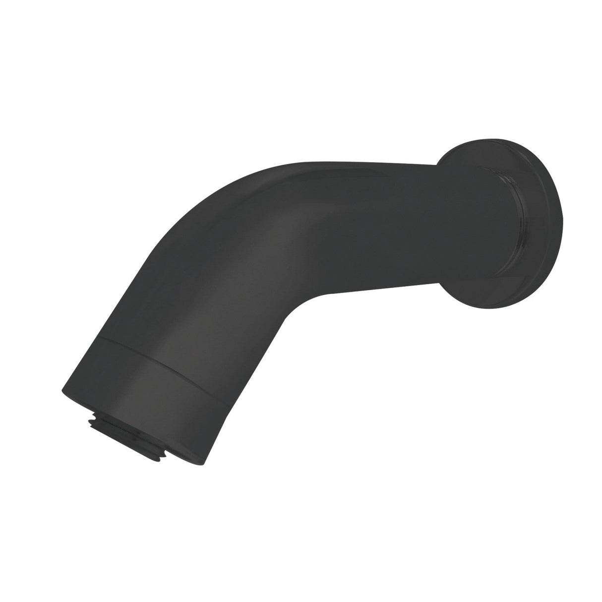 AquaElements K850E0 6-Inch Brass Shower Arm with Flange, Matte Black