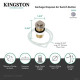 Trimscape KA218 Garbage Disposal Air Switch Button, Brushed Nickel
