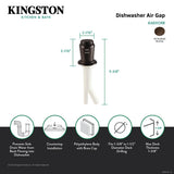 Trimscape KA831ORB Dishwasher Air Gap, Oil Rubbed Bronze