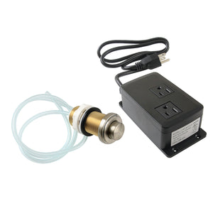 Trimscape KADK218 Dual Outlet Garbage Disposal Air Switch Kit, Brushed Nickel