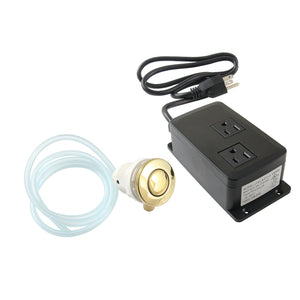 Trimscape KADK312 Dual Outlet Garbage Disposal Air Switch Kit, Polished Brass
