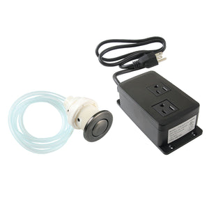 Trimscape KADK31VN Dual Outlet Garbage Disposal Air Switch Kit, Black Stainless