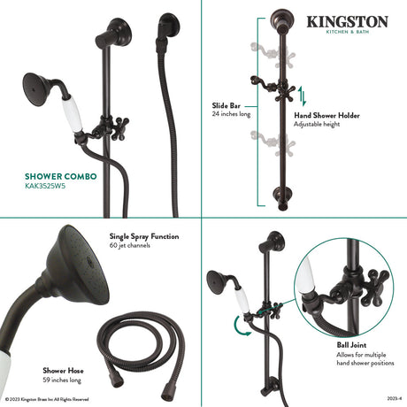 Made To Match KAK3521W1 Hand Shower Combo with Slide Bar, Polished Chrome