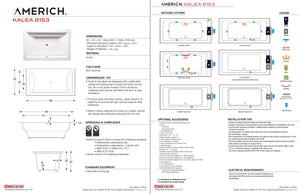 Americh KA8153TA2-BI Kalea 8153 - Tub Only / Airbath 2 - Biscuit