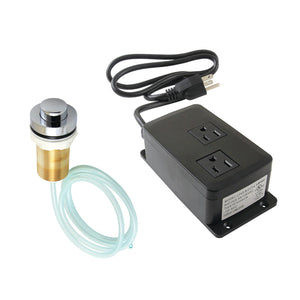 Gourmetier KAMDK211 Dual Outlet Garbage Disposal Air Switch Kit, Polished Chrome