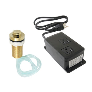 Gourmetier KAMDK212 Dual Outlet Garbage Disposal Air Switch Kit, Polished Brass