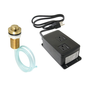 Gourmetier KAMDK217 Dual Outlet Garbage Disposal Air Switch Kit, Brushed Brass