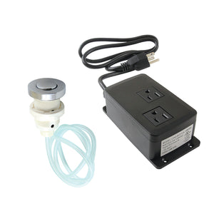 Gourmetier KAMDK311 Dual Outlet Garbage Disposal Air Switch Kit, Polished Chrome