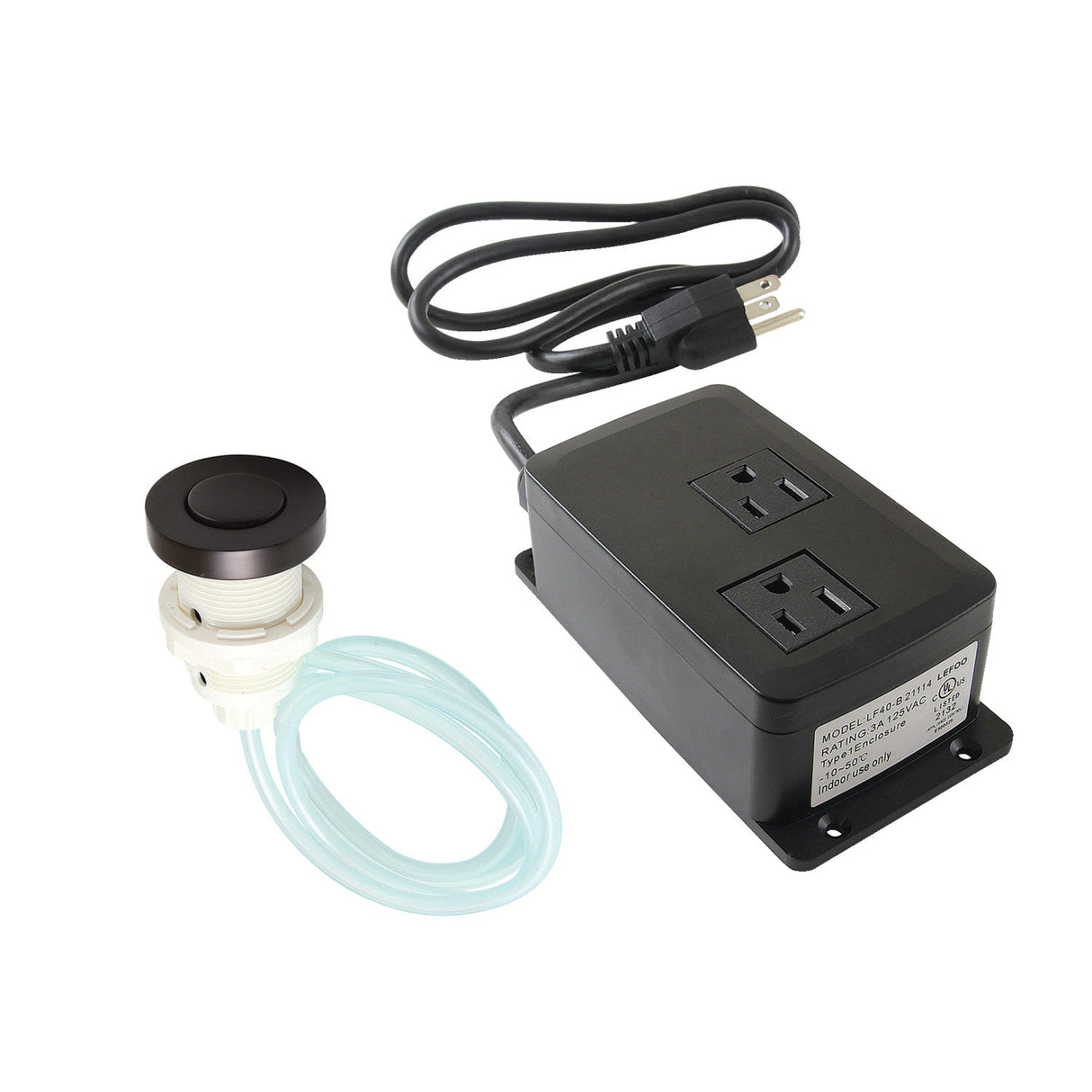 Gourmetier KAMDK315 Dual Outlet Garbage Disposal Air Switch Kit, Oil Rubbed Bronze