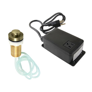 Gourmetier KAMSK21AB Single Outlet Garbage Disposal Air Switch Kit, Antique Brass