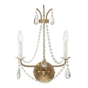 Karrington 2 Light Aged Brass Sconce KAR-90902-AG-CL-MWP