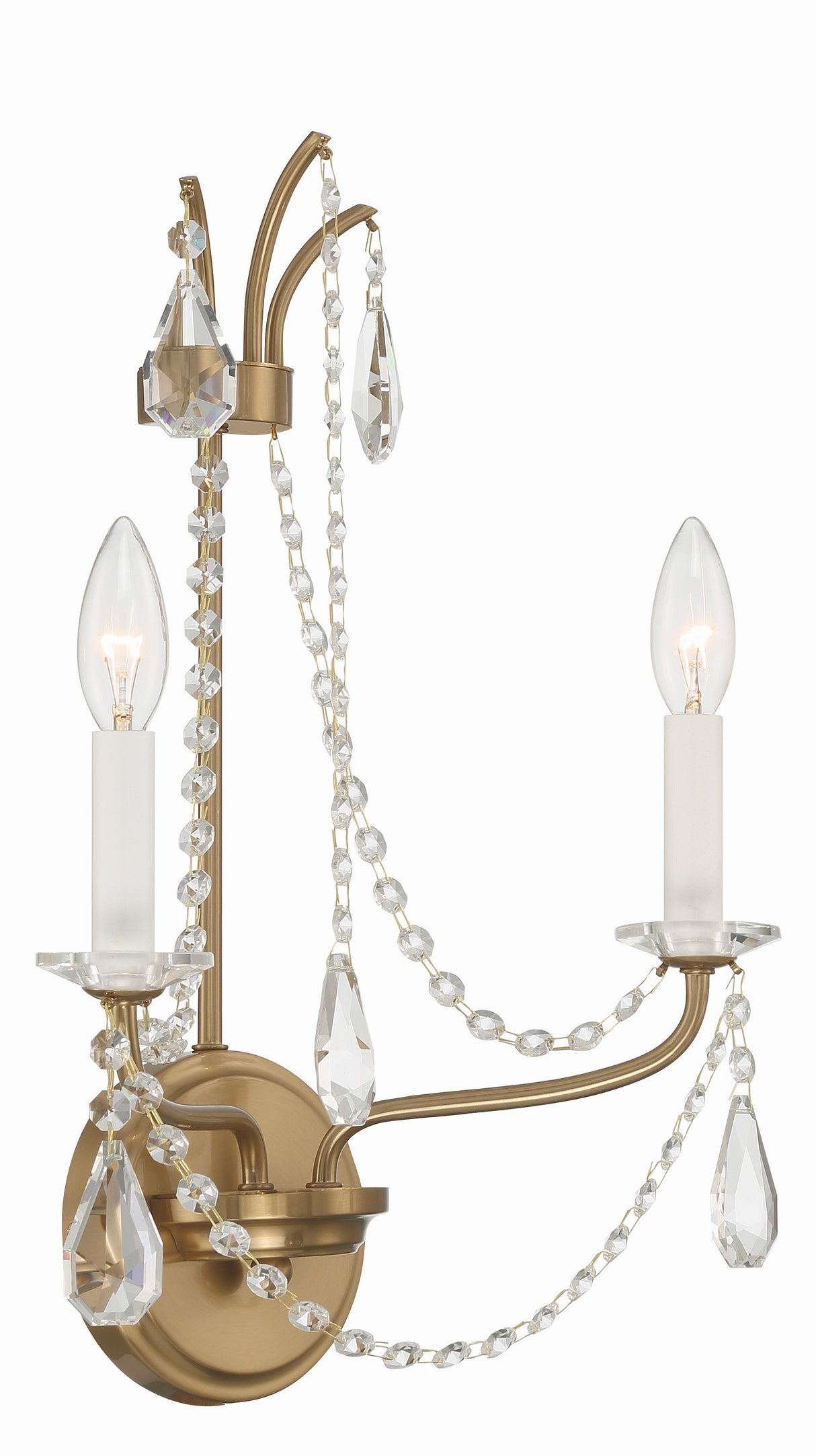 Karrington 2 Light Aged Brass Sconce KAR-90902-AG-CL-MWP