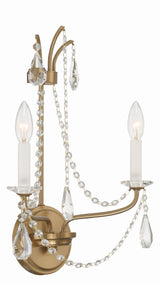 Karrington 2 Light Aged Brass Sconce KAR-90902-AG-CL-MWP