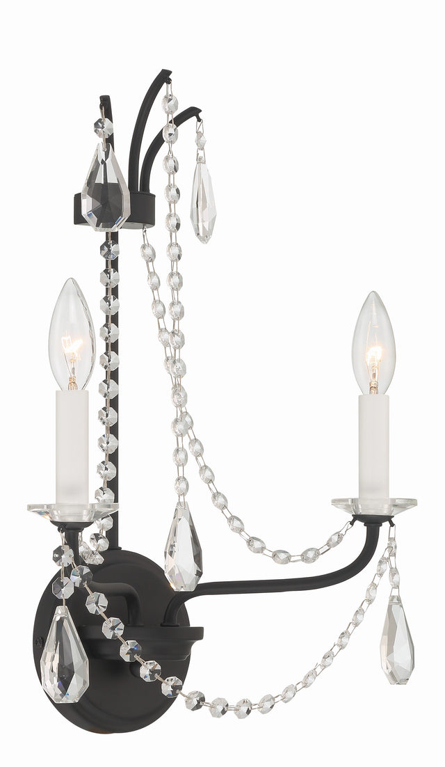 Karrington 2 Light Aged Brass Sconce KAR-90902-AG-CL-MWP