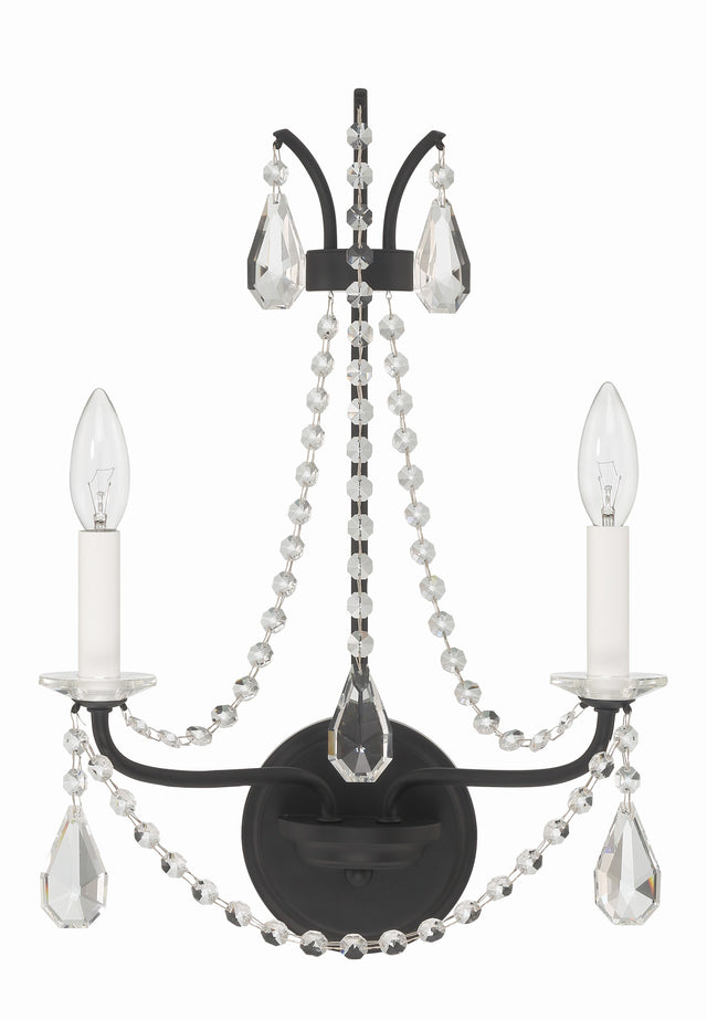 Karrington 2 Light Aged Brass Sconce KAR-90902-AG-CL-MWP