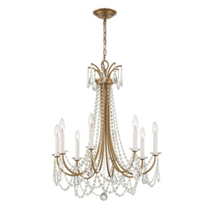 Karrington 8 Light Aged Brass Chandelier KAR-90908-AG-CL-MWP