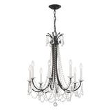 Karrington 8 Light Matte Black Chandelier KAR-90908-MK-CL-MWP