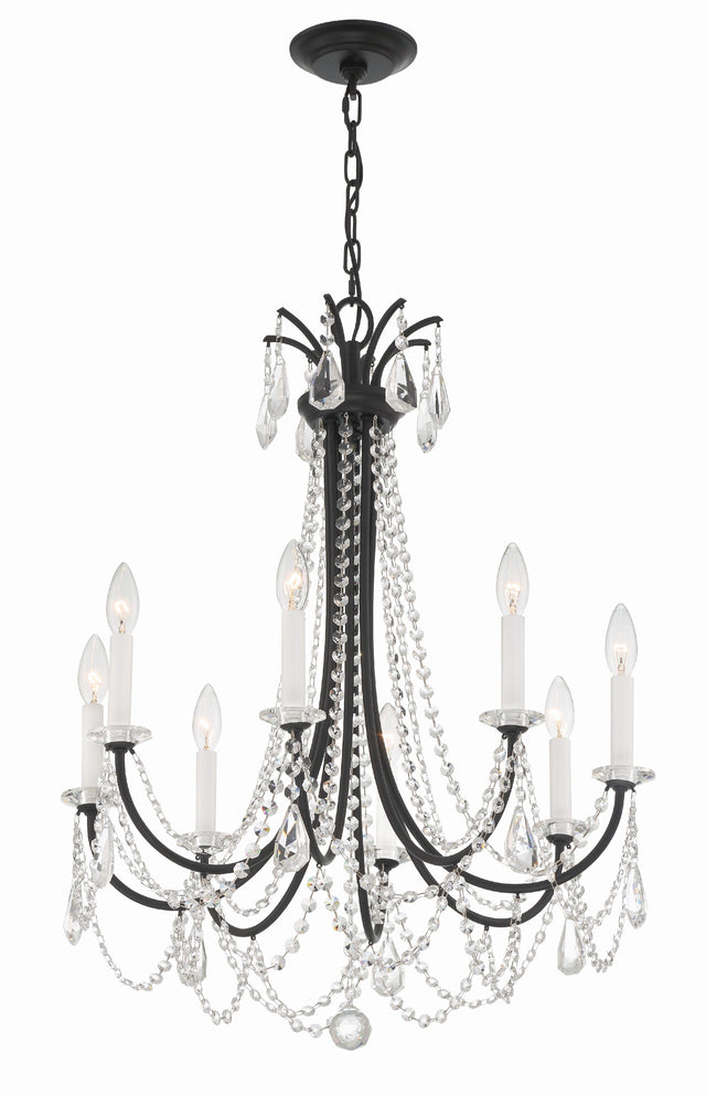 Karrington 8 Light Aged Brass Chandelier KAR-90908-AG-CL-MWP