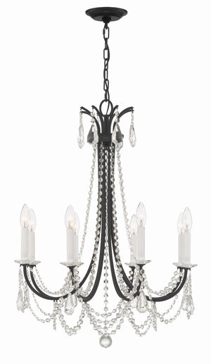 Karrington 8 Light Aged Brass Chandelier KAR-90908-AG-CL-MWP