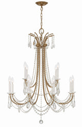 Karrington 12 Light Aged Brass Chandelier KAR-90912-AG-CL-MWP