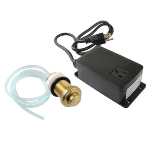 Trimscape KASK217 Single Outlet Garbage Disposal Air Switch Kit, Brushed Brass