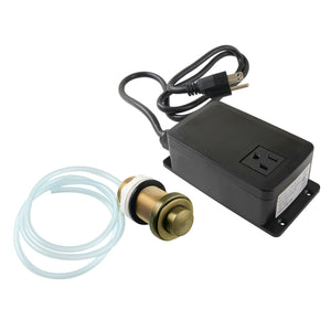 Trimscape KASK21AB Single Outlet Garbage Disposal Air Switch Kit, Antique Brass