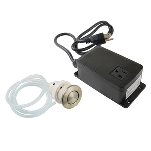 Trimscape KASK318 Single Outlet Garbage Disposal Air Switch Kit, Brushed Nickel