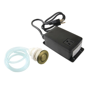 Trimscape KASK31AB Single Outlet Garbage Disposal Air Switch Kit, Antique Brass