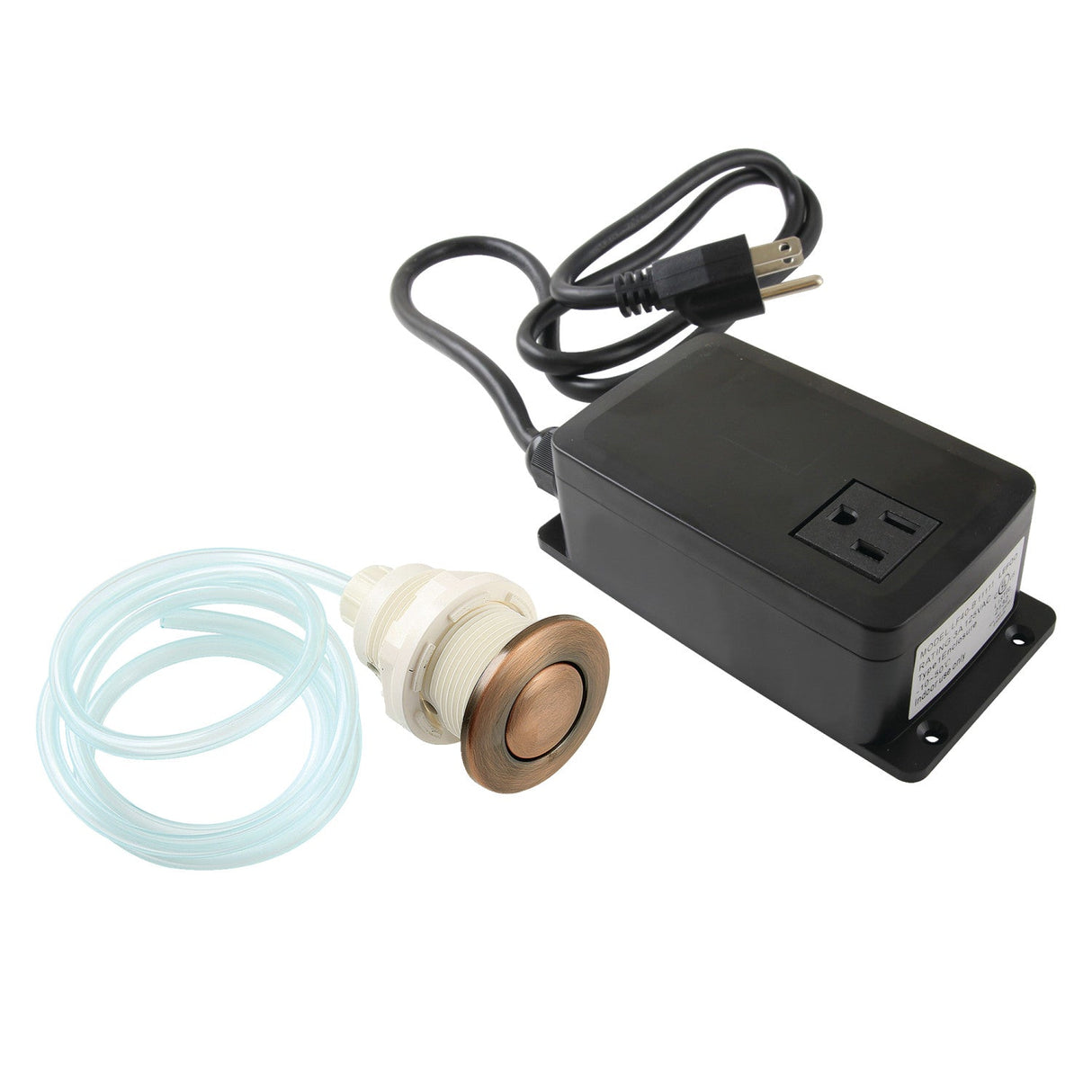 Trimscape KASK31AC Single Outlet Garbage Disposal Air Switch Kit, Antique Copper