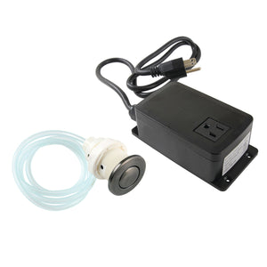 Trimscape KASK31VN Single Outlet Garbage Disposal Air Switch Kit, Black Stainless