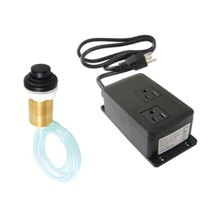 Gourmetier KATDK210 Dual Outlet Garbage Disposal Air Switch Kit, Matte Black