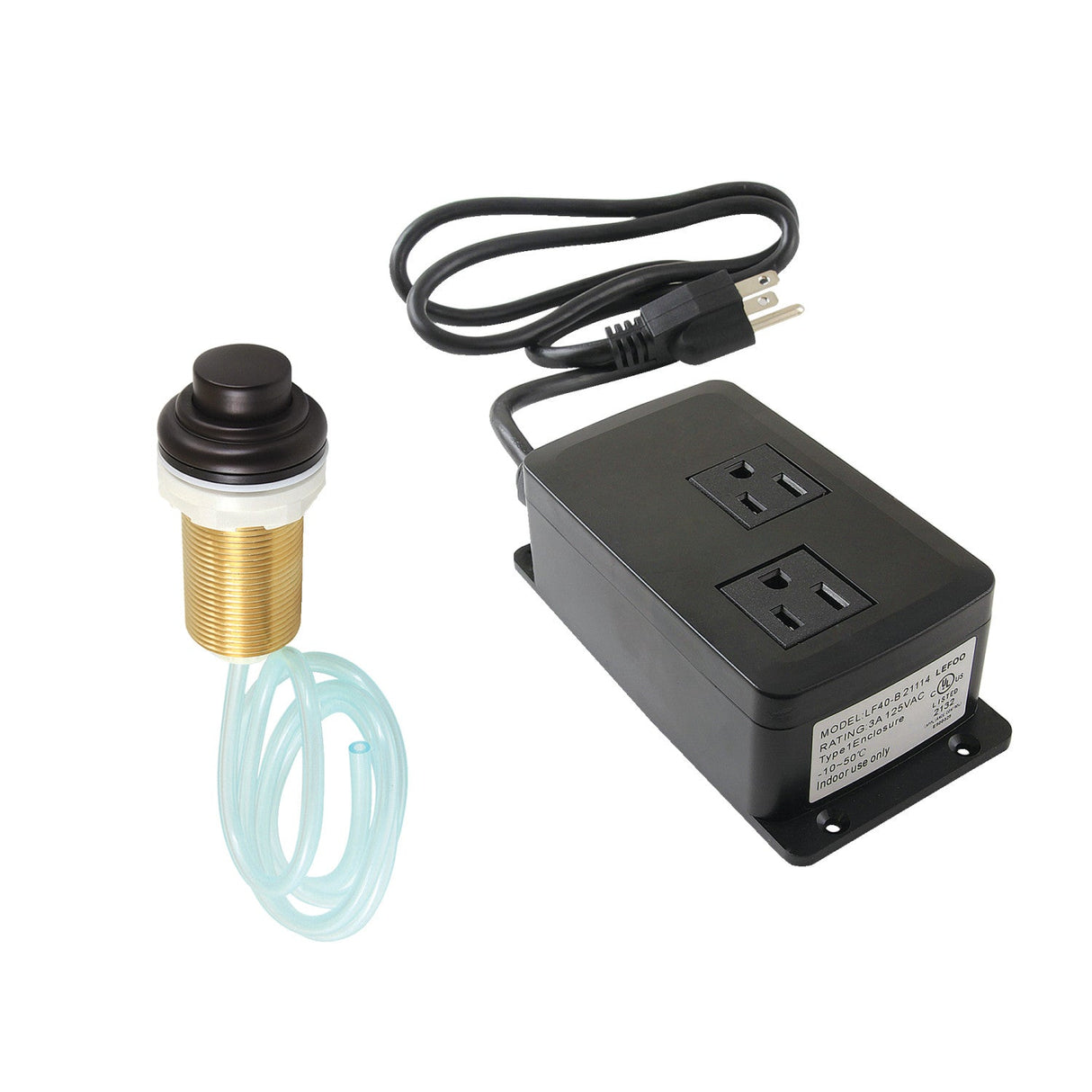 Gourmetier KATDK215 Dual Outlet Garbage Disposal Air Switch Kit, Oil Rubbed Bronze