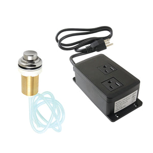 Gourmetier KATDK216 Dual Outlet Garbage Disposal Air Switch Kit, Polished Nickel