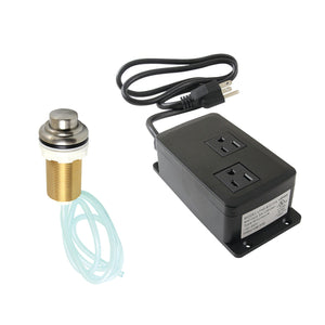 Gourmetier KATDK218 Dual Outlet Garbage Disposal Air Switch Kit, Brushed Nickel