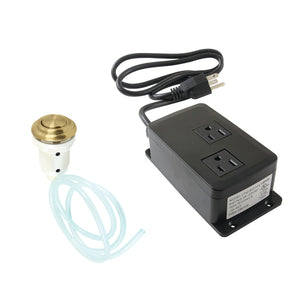 Gourmetier KATDK317 Dual Outlet Garbage Disposal Air Switch Kit, Brushed Brass