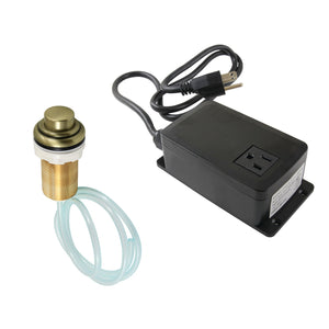 Gourmetier KATSK21AB Single Outlet Garbage Disposal Air Switch Kit, Antique Brass