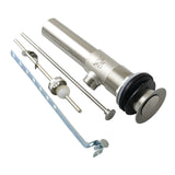Made To Match KB1118 Brass Pop-Up Bathroom Sink Drain with Overflow, 22 Gauge, Brushed Nickel