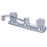 KB121 Two-Handle 2-Hole Deck Mount 8" Centerset Kitchen Faucet, Polished Chrome