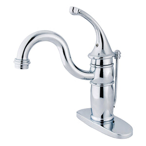 Georgian KB1401GL Single-Handle 1-Hole Deck Mount Bathroom Faucet with Plastic Pop-Up, Polished Chrome