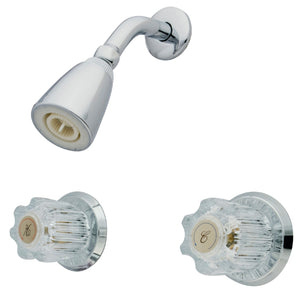 Americana KB141SO Two-Handle 3-Hole Wall Mount Shower Faucet, Polished Chrome