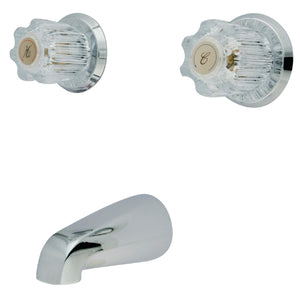 Americana KB141TO Two-Handle 3-Hole Wall Mount Tub and Shower Faucet Tub Only, Polished Chrome