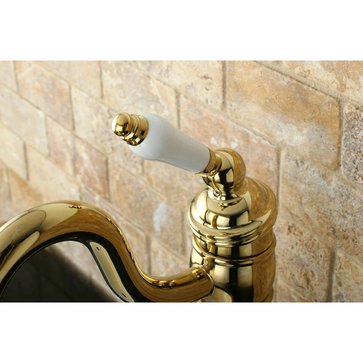 Heritage KB1422PL Single-Handle 1-Hole Deck Mount Vessel Faucet, Polished Brass