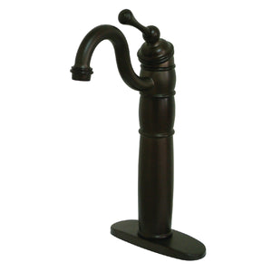 Heritage KB1425BL Single-Handle 1-Hole Deck Mount Vessel Faucet, Oil Rubbed Bronze