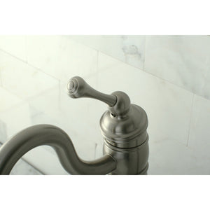Heritage KB1428BL Single-Handle 1-Hole Deck Mount Vessel Faucet, Brushed Nickel