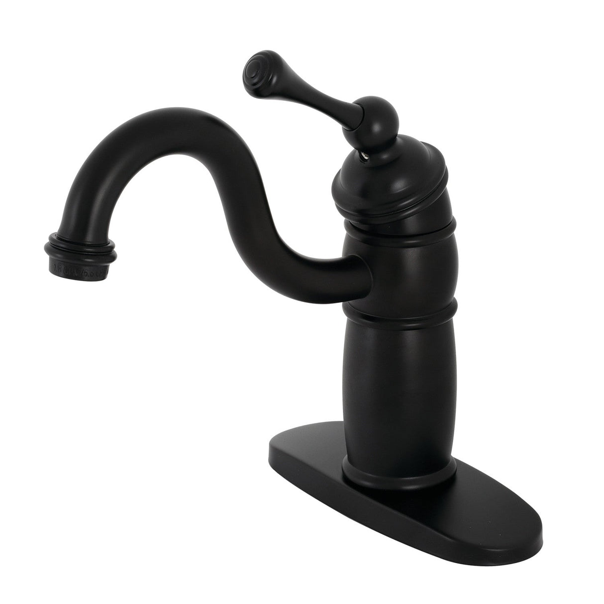 Vintage KB1480BL Single-Handle 1-Hole Deck Mount Bar Faucet, Matte Black