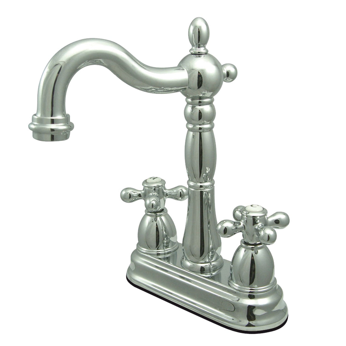 Heritage KB1491AX Two-Handle 2-Hole Deck Mount Bar Faucet, Polished Chrome