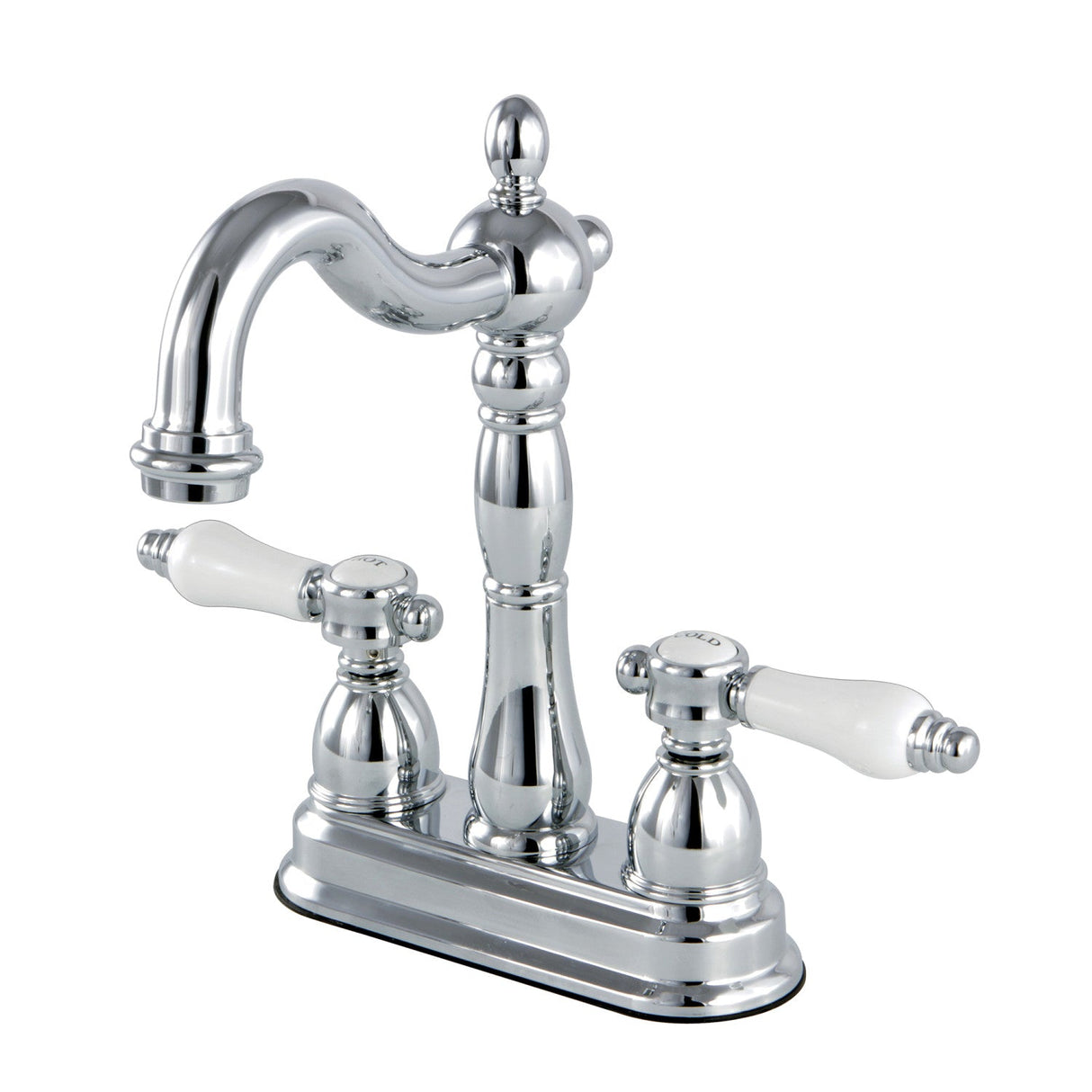 Bel-Air KB1491BPL Two-Handle 2-Hole Deck Mount Bar Faucet, Polished Chrome